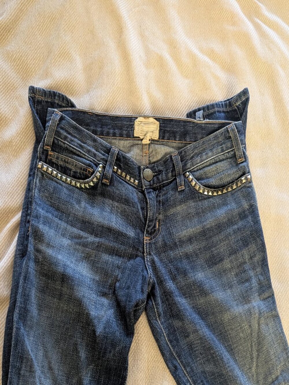 Low Rise Current / Elliot Studded Jeans